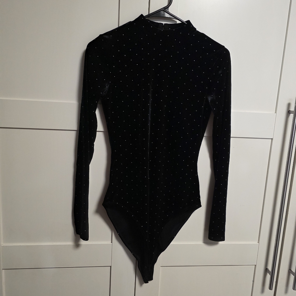 DIVIDED H&M Black and Silver Bodysuit